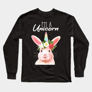 easter bunny rabbit unicorn gift Long Sleeve T-Shirt